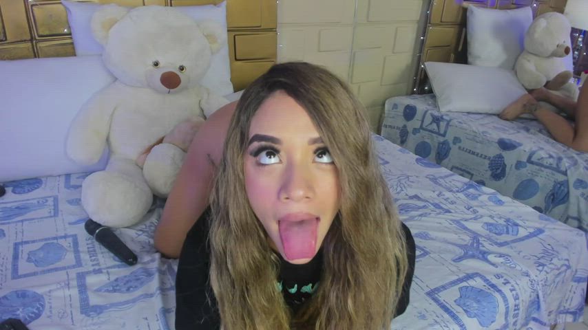 18 Years mature Ahegao ass massive butt large breasts blonde Camgirl fine young Porn GIF